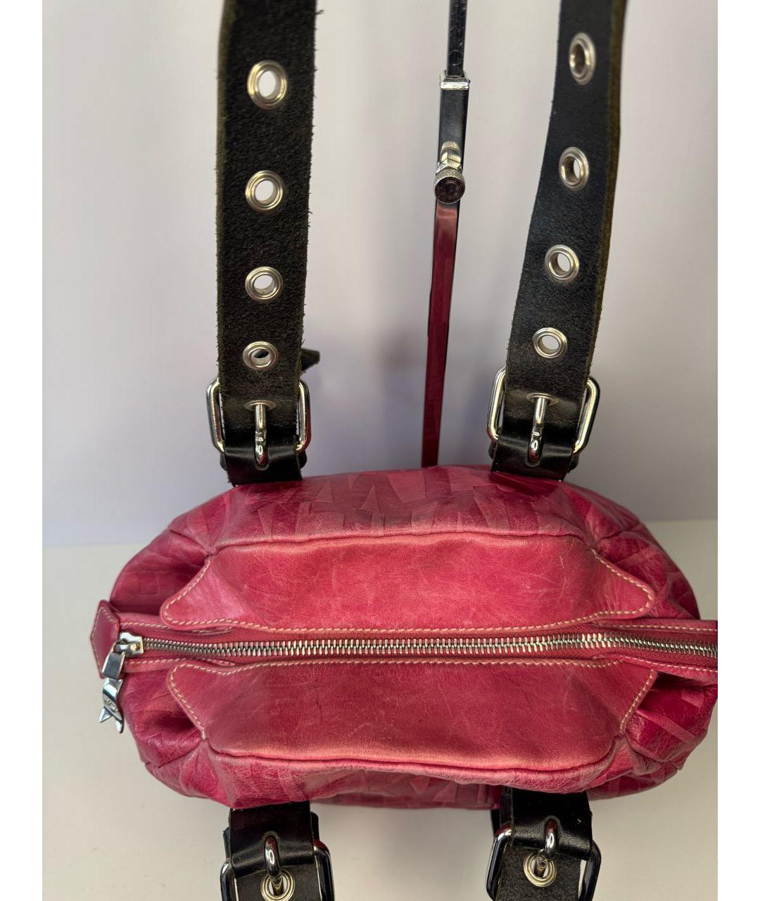VIVIENNE WESTWOOD Розовая кожаная сумка через плечо, фото 3