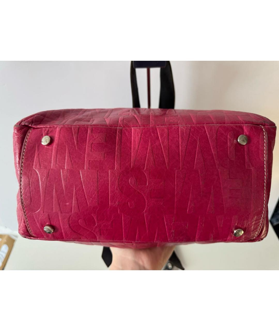 VIVIENNE WESTWOOD Розовая кожаная сумка через плечо, фото 7