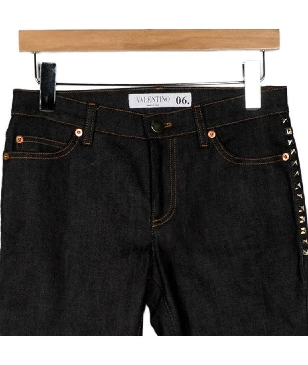 VALENTINO Синие хлопко-эластановые джинсы слим, фото 3