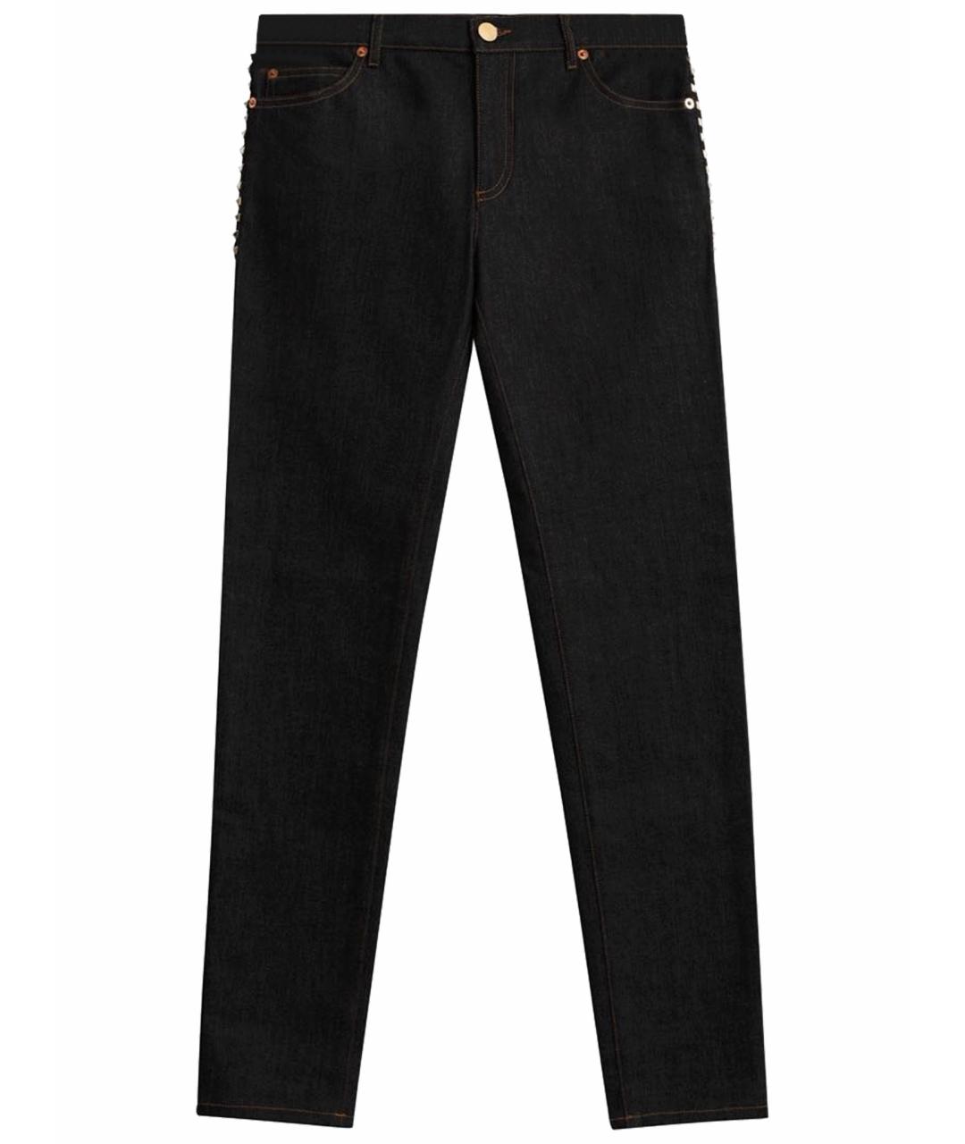 VALENTINO Синие хлопко-эластановые джинсы слим, фото 1