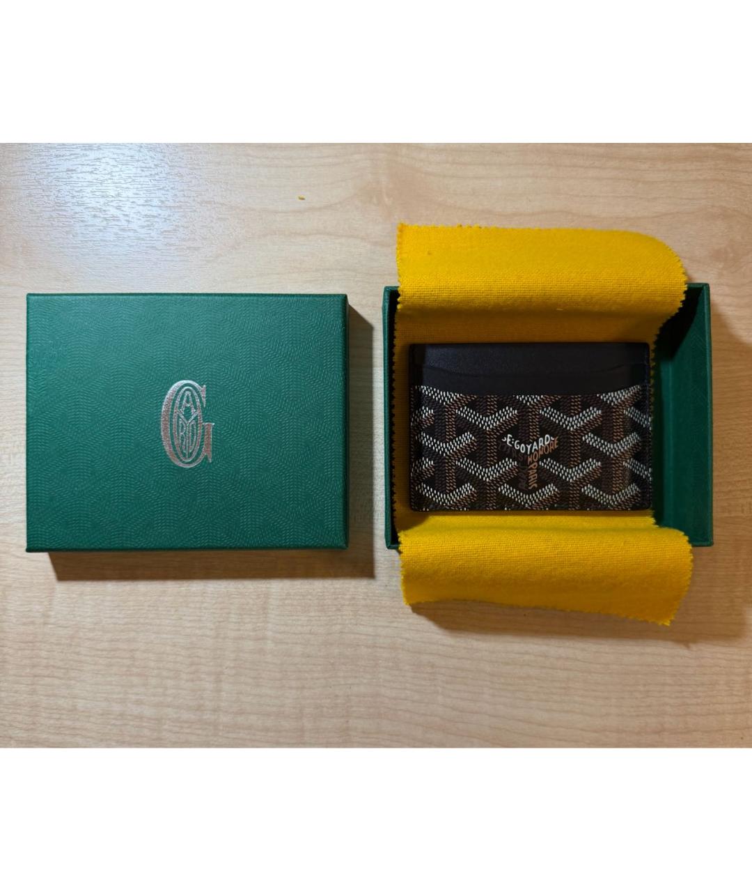 GOYARD Коричневый кожаный кардхолдер, фото 4