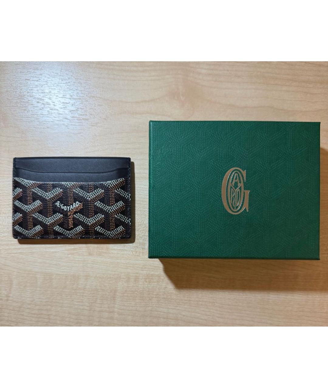 GOYARD Коричневый кожаный кардхолдер, фото 3