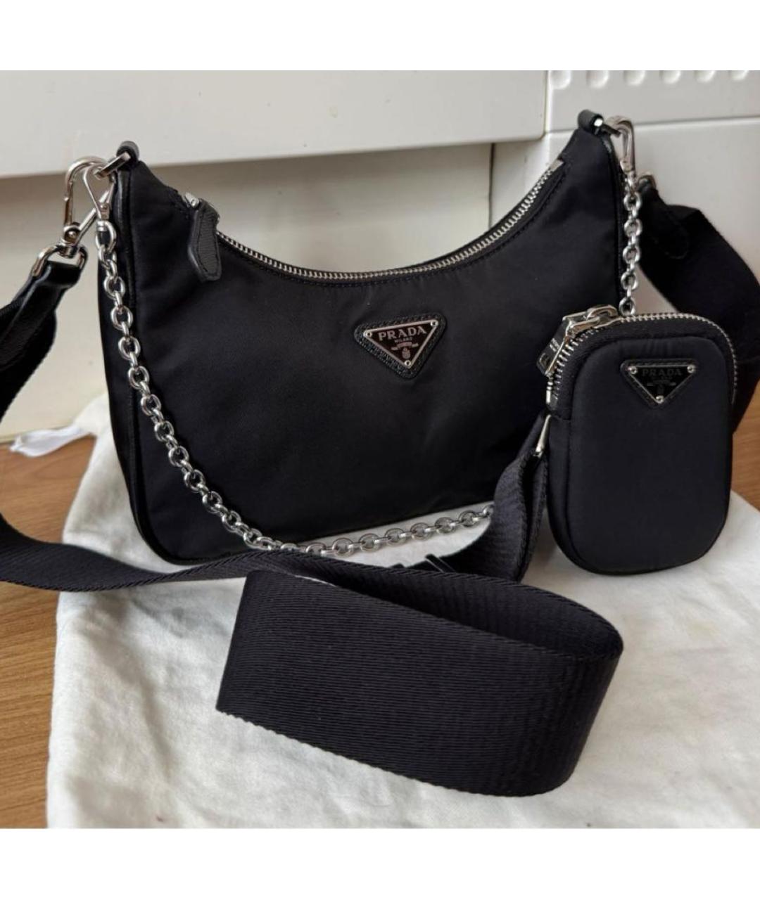 PRADA Черная сумка через плечо, фото 2