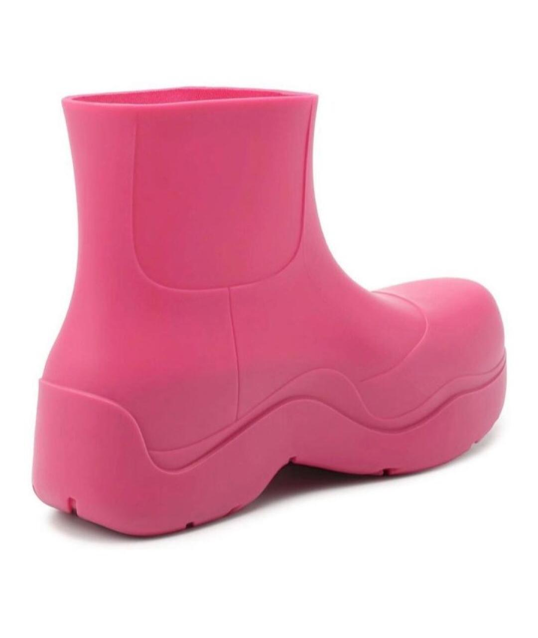 BOTTEGA VENETA Розовые резиновые ботинки, фото 3