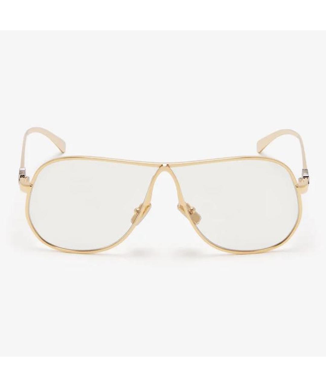 MIU MIU Золотые металлические солнцезащитные очки, фото 9