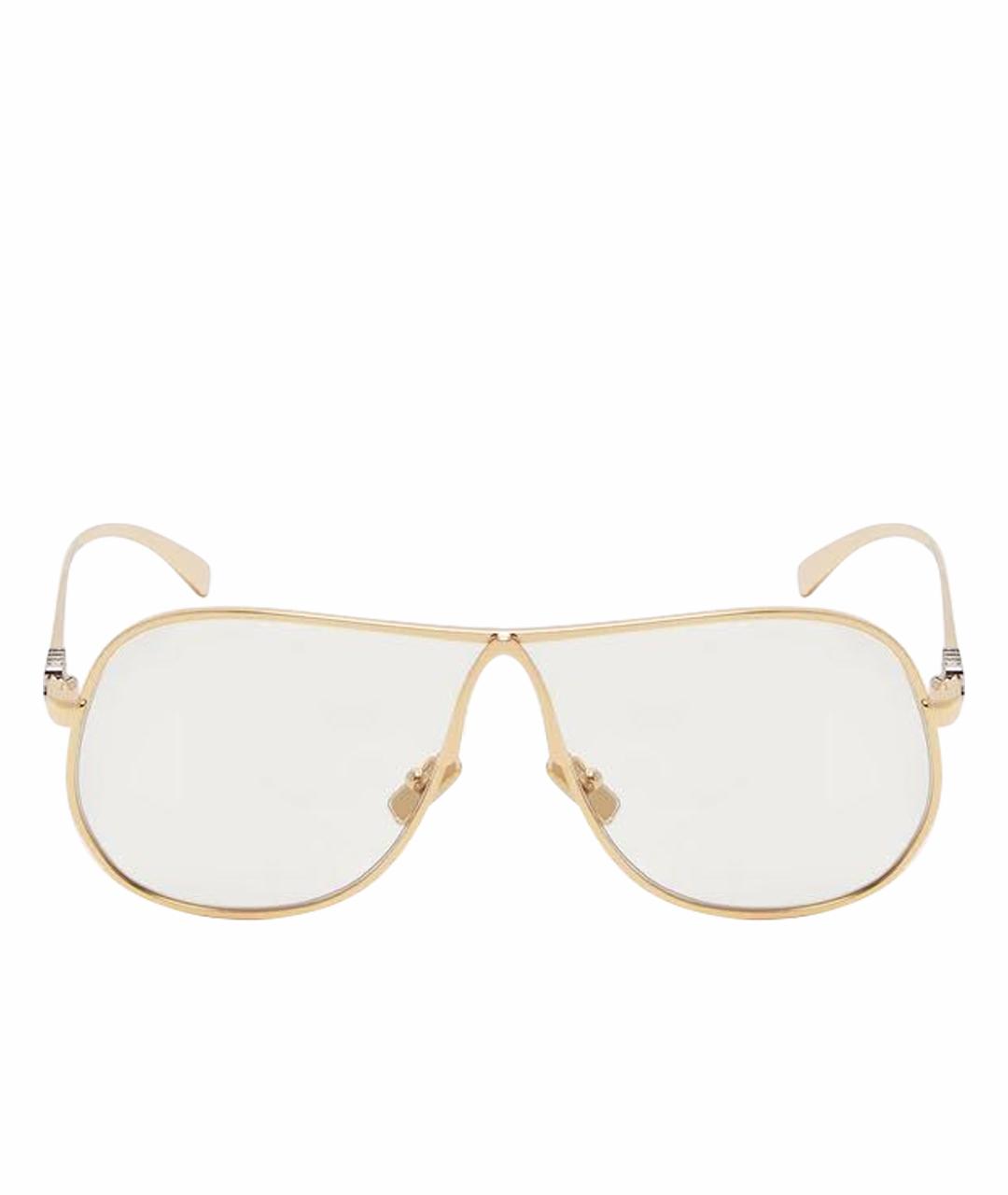 MIU MIU Золотые металлические солнцезащитные очки, фото 1