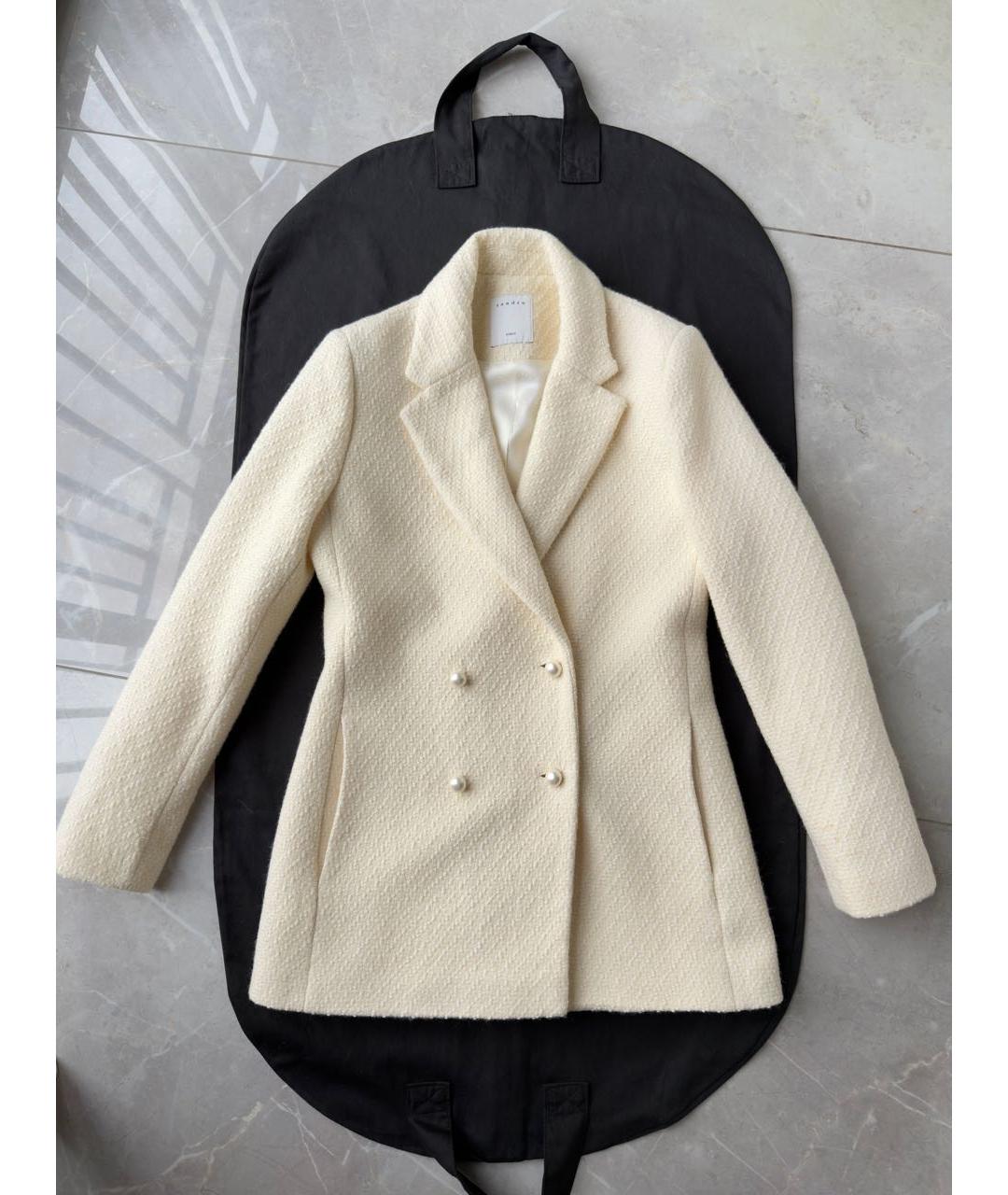 SANDRO Белый твидовый костюм с юбками, фото 3