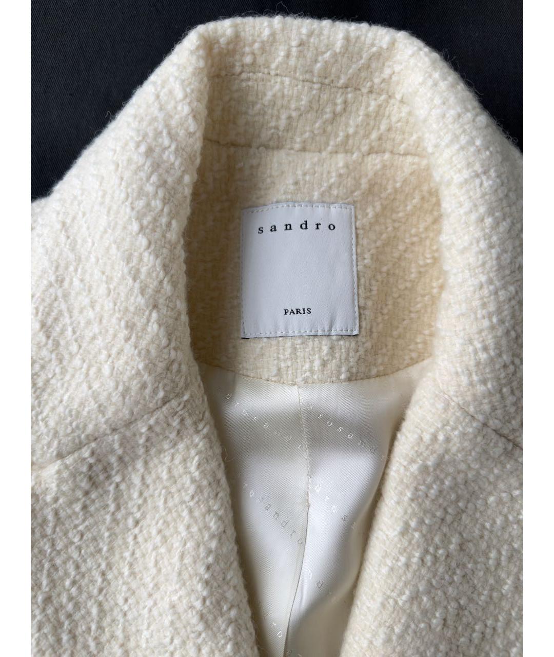 SANDRO Белый твидовый костюм с юбками, фото 4