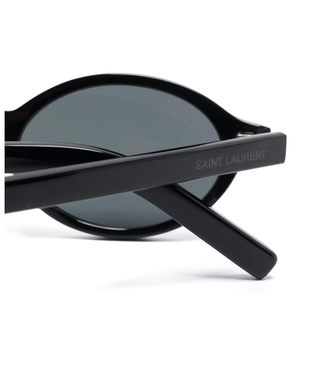 SAINT LAURENT Черные пластиковые солнцезащитные очки, фото 2