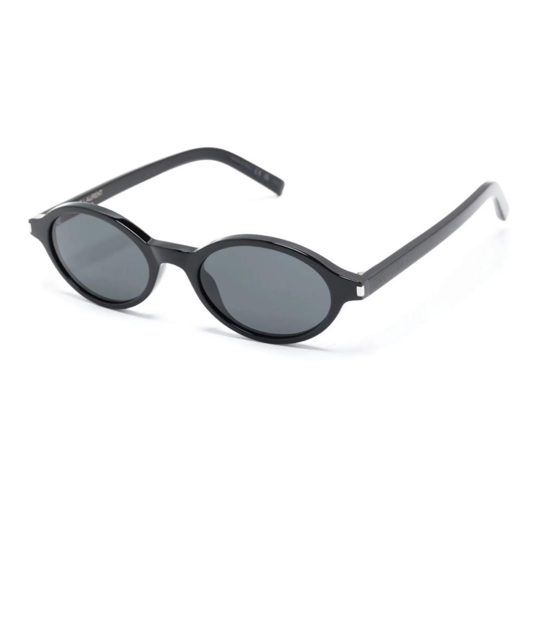 SAINT LAURENT Черные пластиковые солнцезащитные очки, фото 7