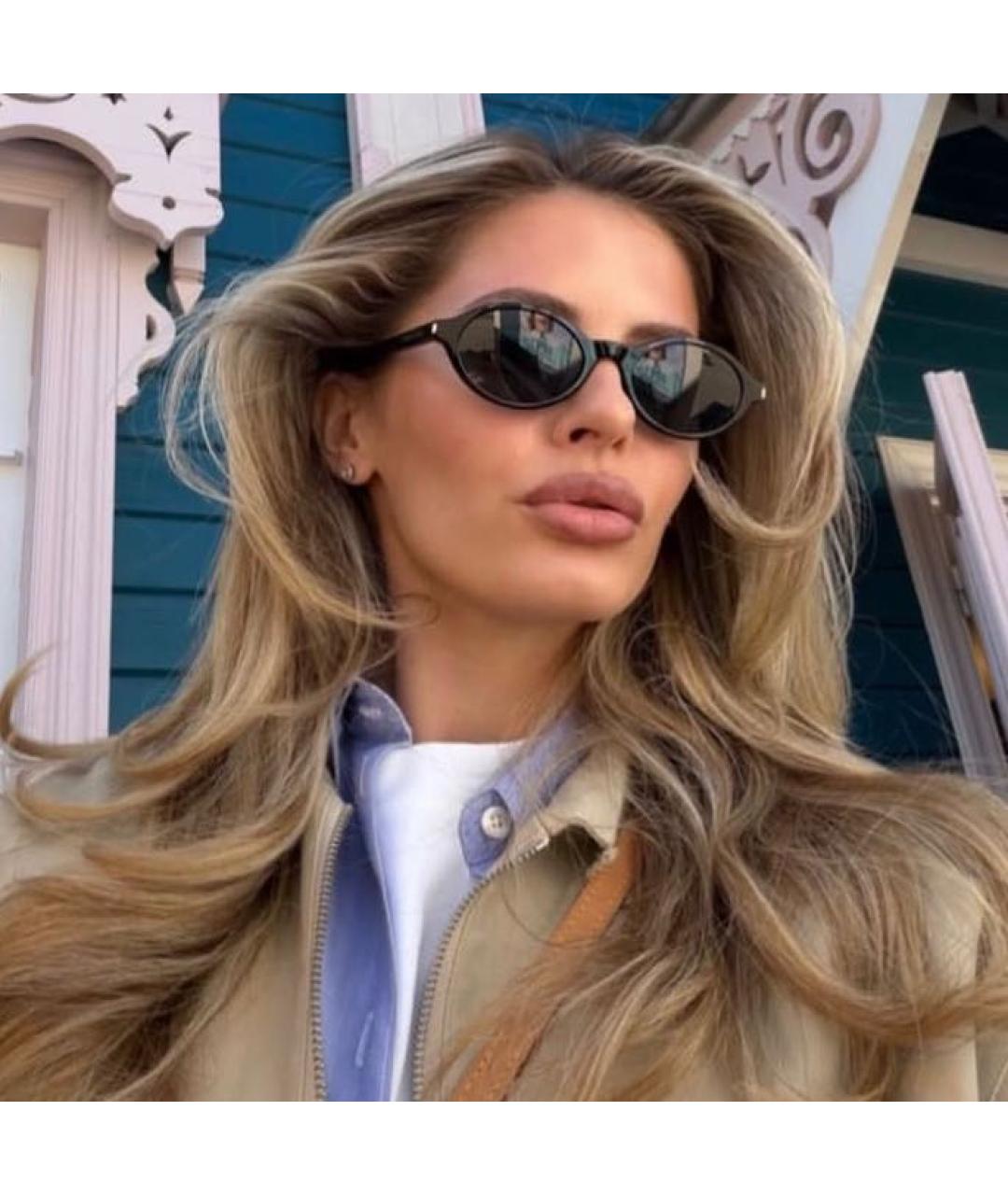 SAINT LAURENT Черные пластиковые солнцезащитные очки, фото 6