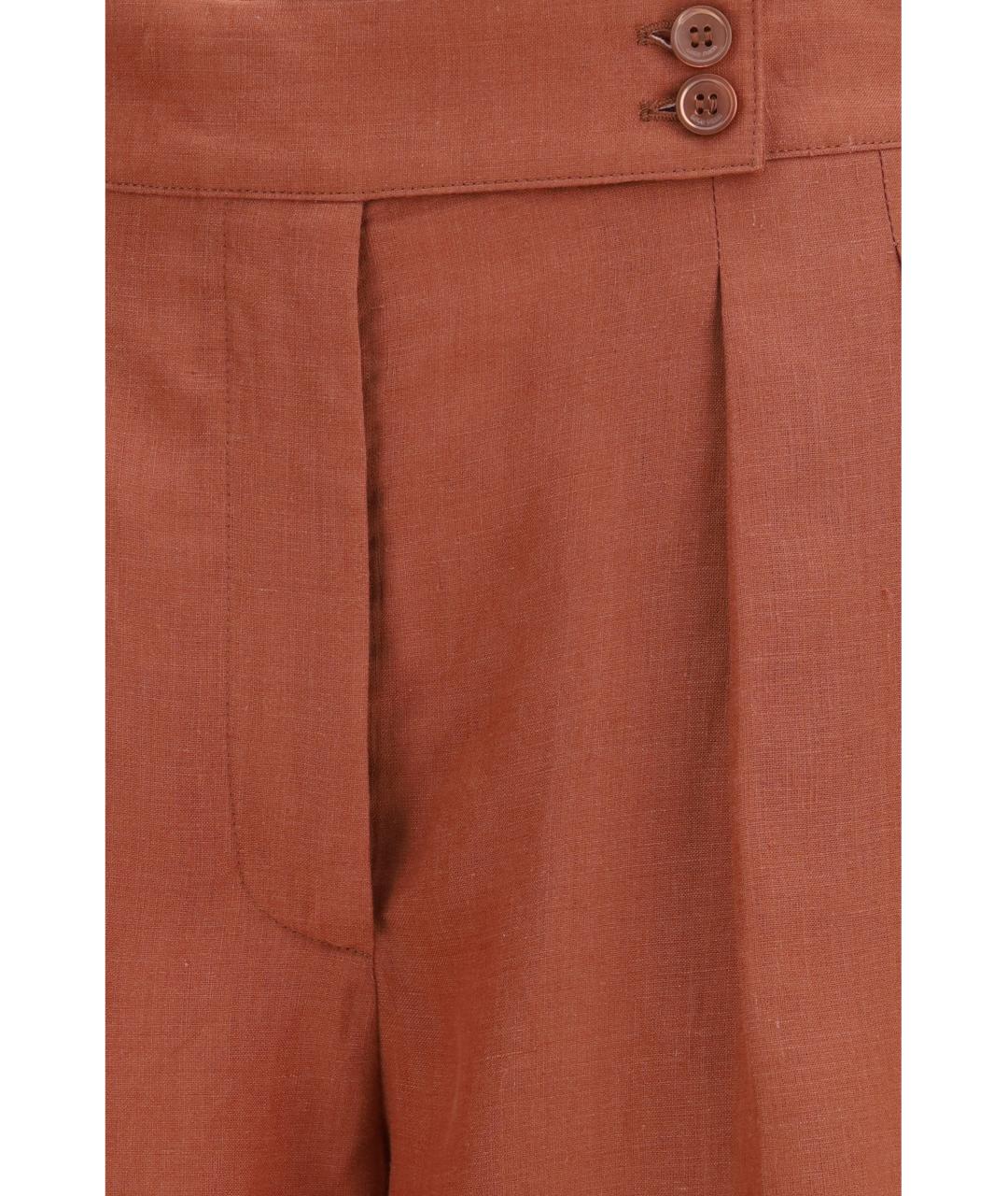 LORO PIANA Коралловые льняные шорты, фото 3
