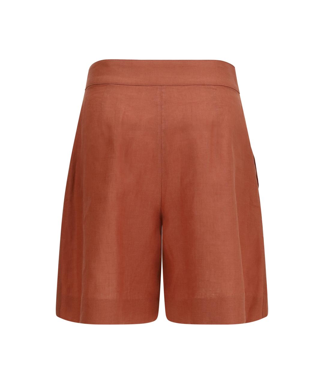 LORO PIANA Коралловые льняные шорты, фото 2