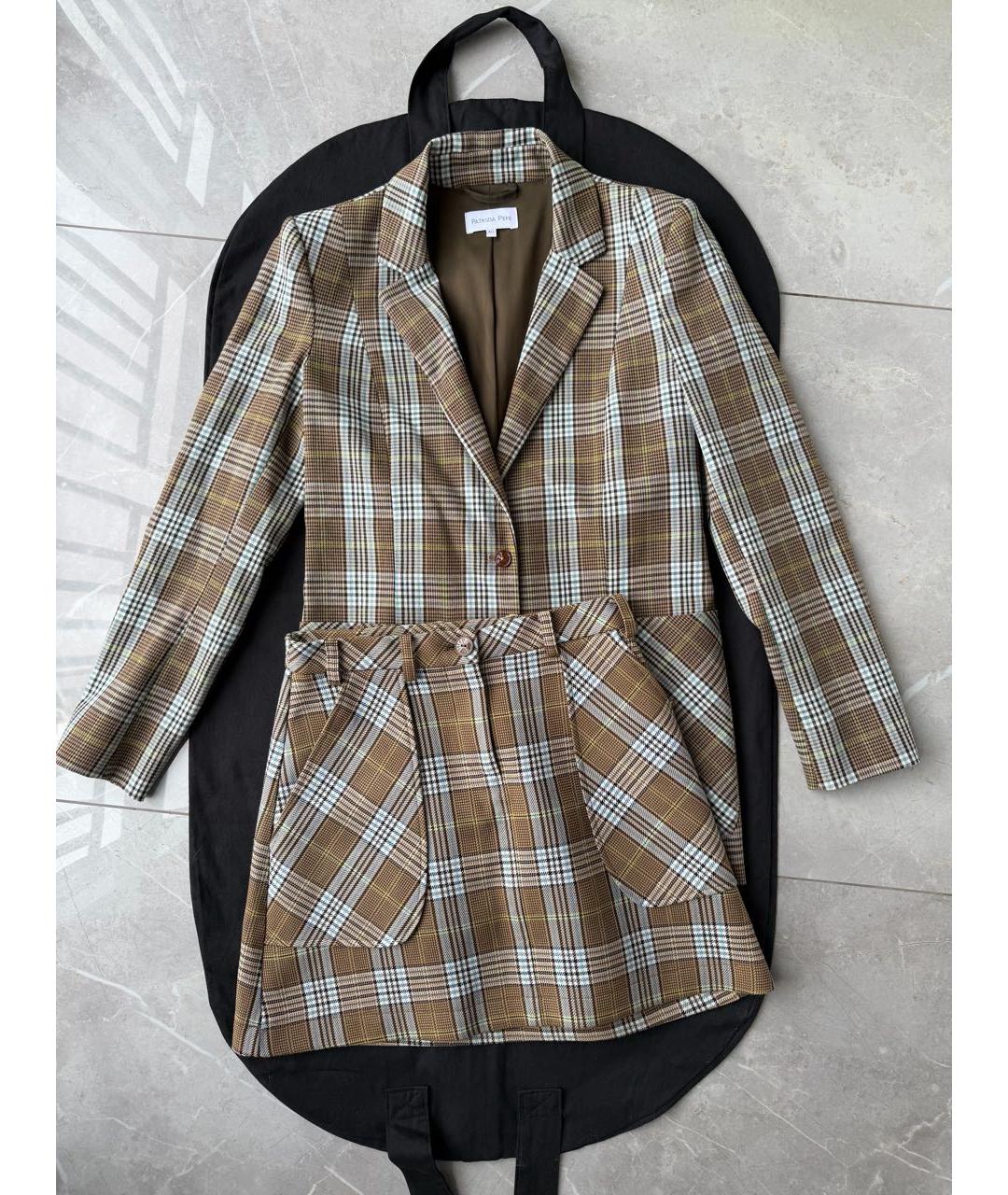 PATRIZIA PEPE Коричневый костюм с юбками, фото 9