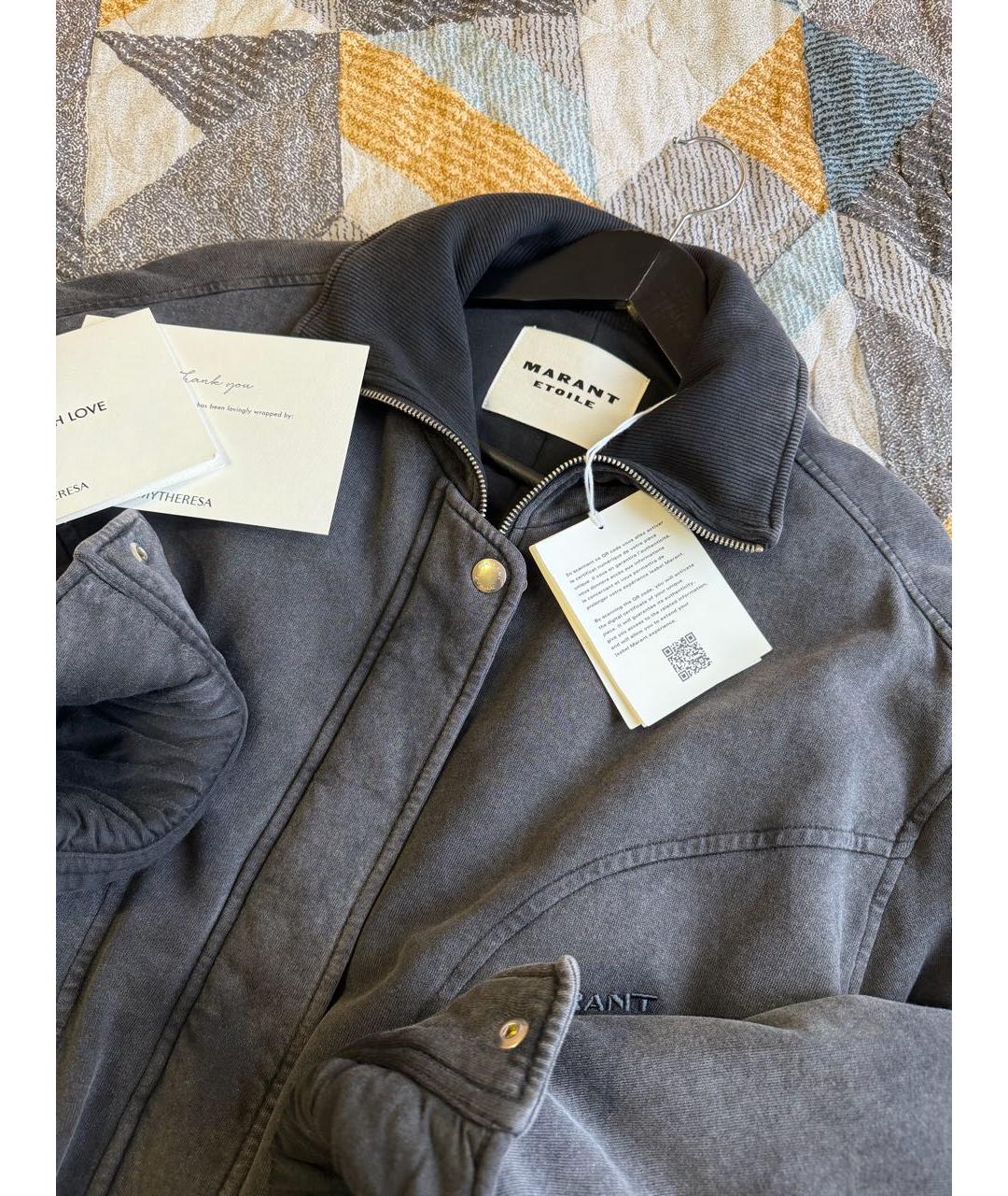 ISABEL MARANT ETOILE Серая хлопковая куртка, фото 5