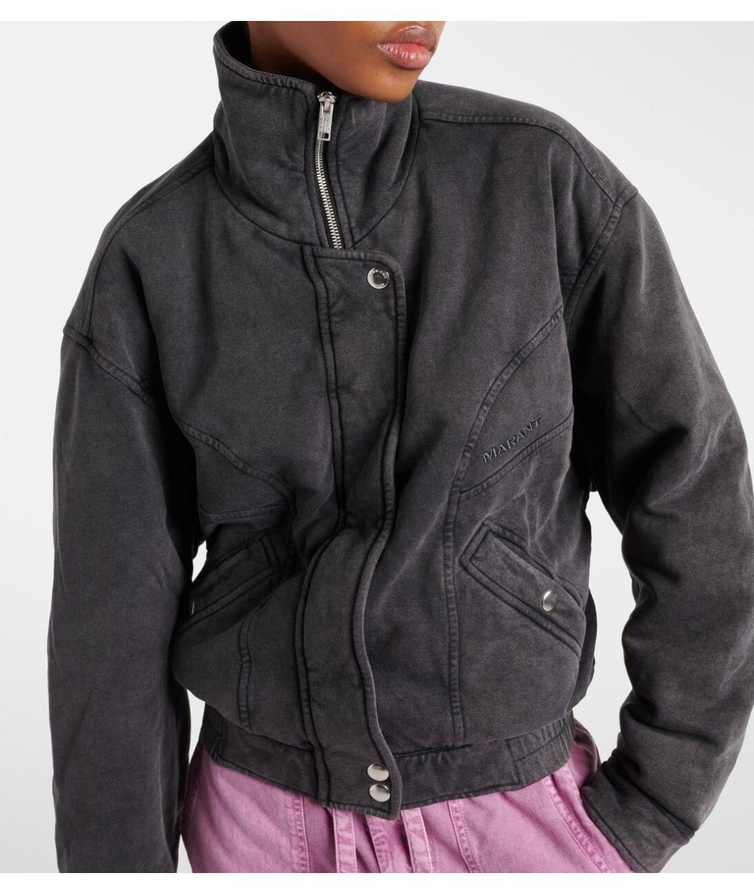 ISABEL MARANT ETOILE Серая хлопковая куртка, фото 7