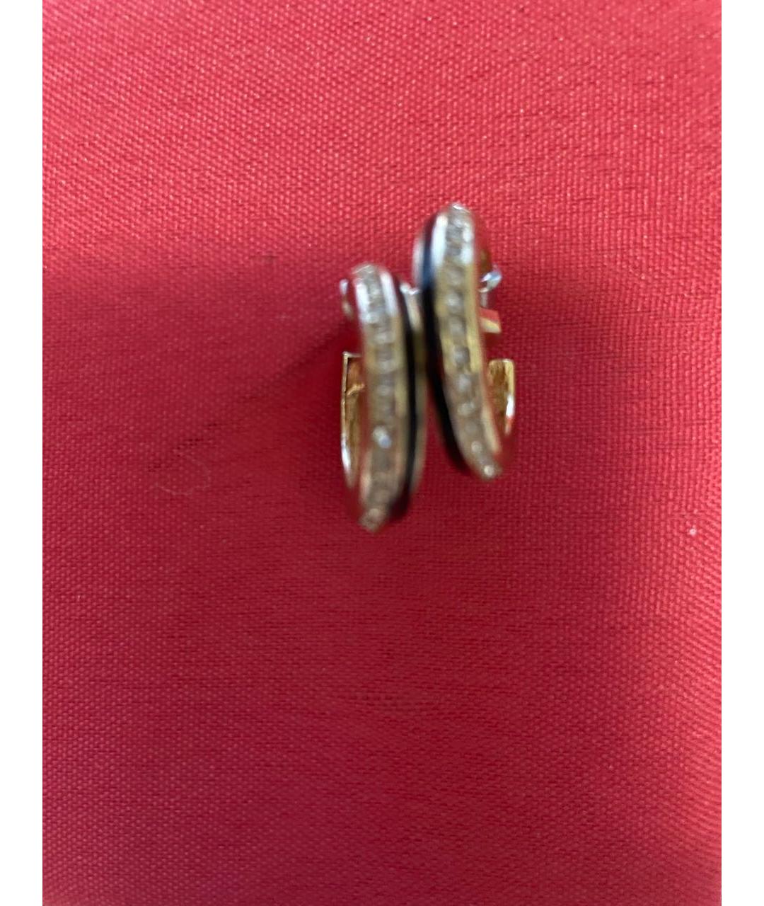 CHRISTIAN DIOR Черные с серебряным покрытием серьги, фото 5