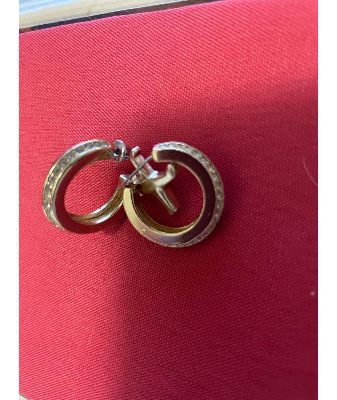 CHRISTIAN DIOR Черные с серебряным покрытием серьги, фото 3