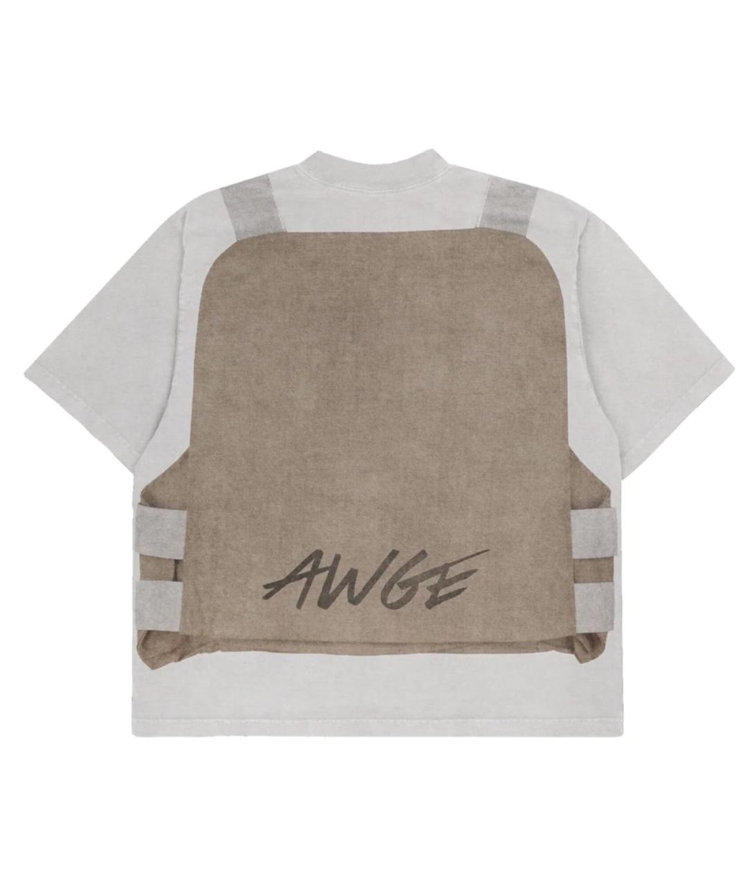 AWGE Серая хлопковая футболка, фото 2