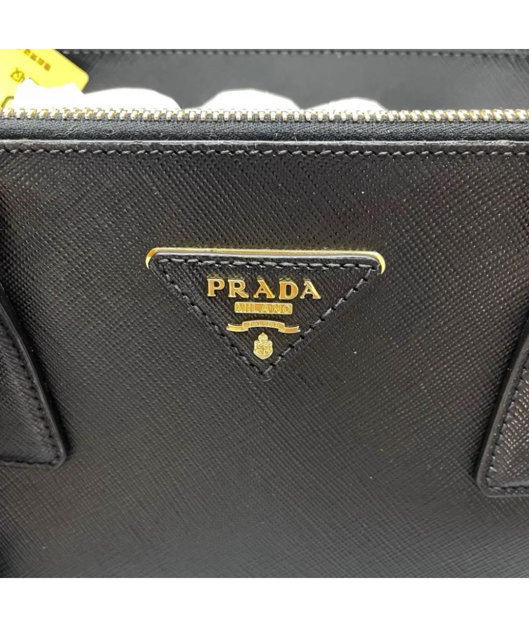 PRADA Черная кожаная сумка через плечо, фото 5