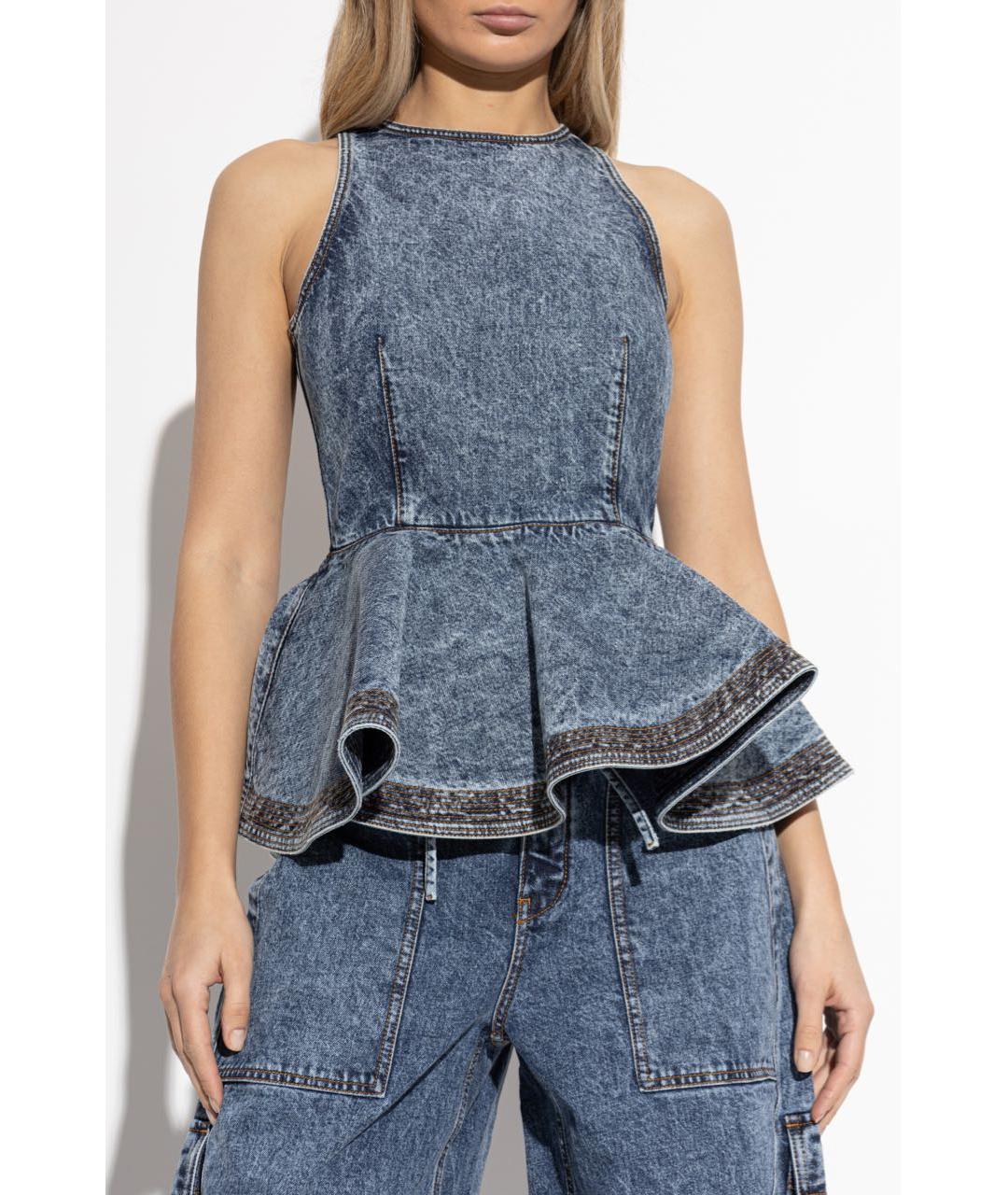 ALAIA Синий хлопковый костюм с брюками, фото 4