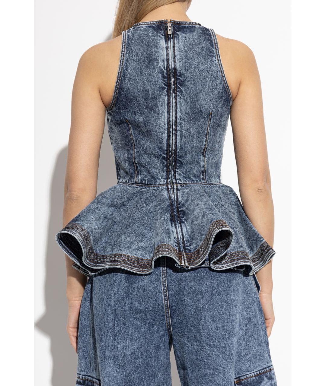 ALAIA Синий хлопковый костюм с брюками, фото 5