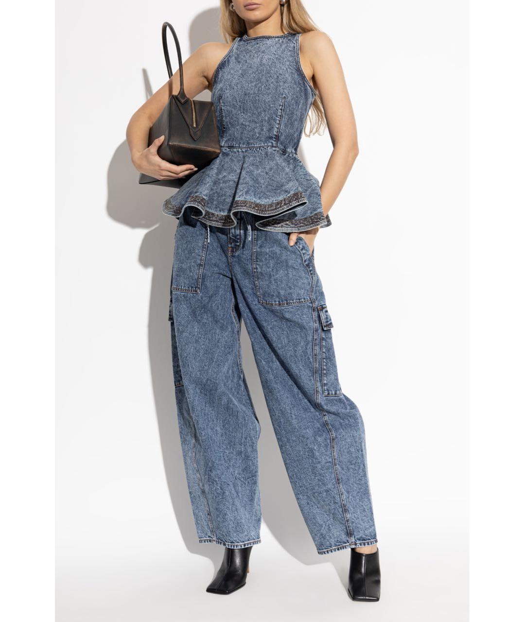 ALAIA Синий хлопковый костюм с брюками, фото 3