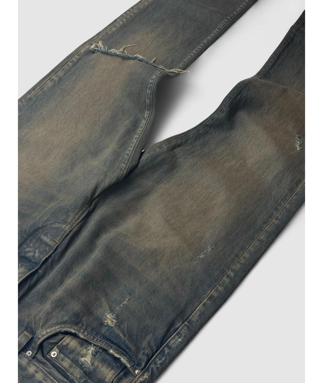 AMIRI Антрацитовые хлопковые прямые джинсы, фото 3