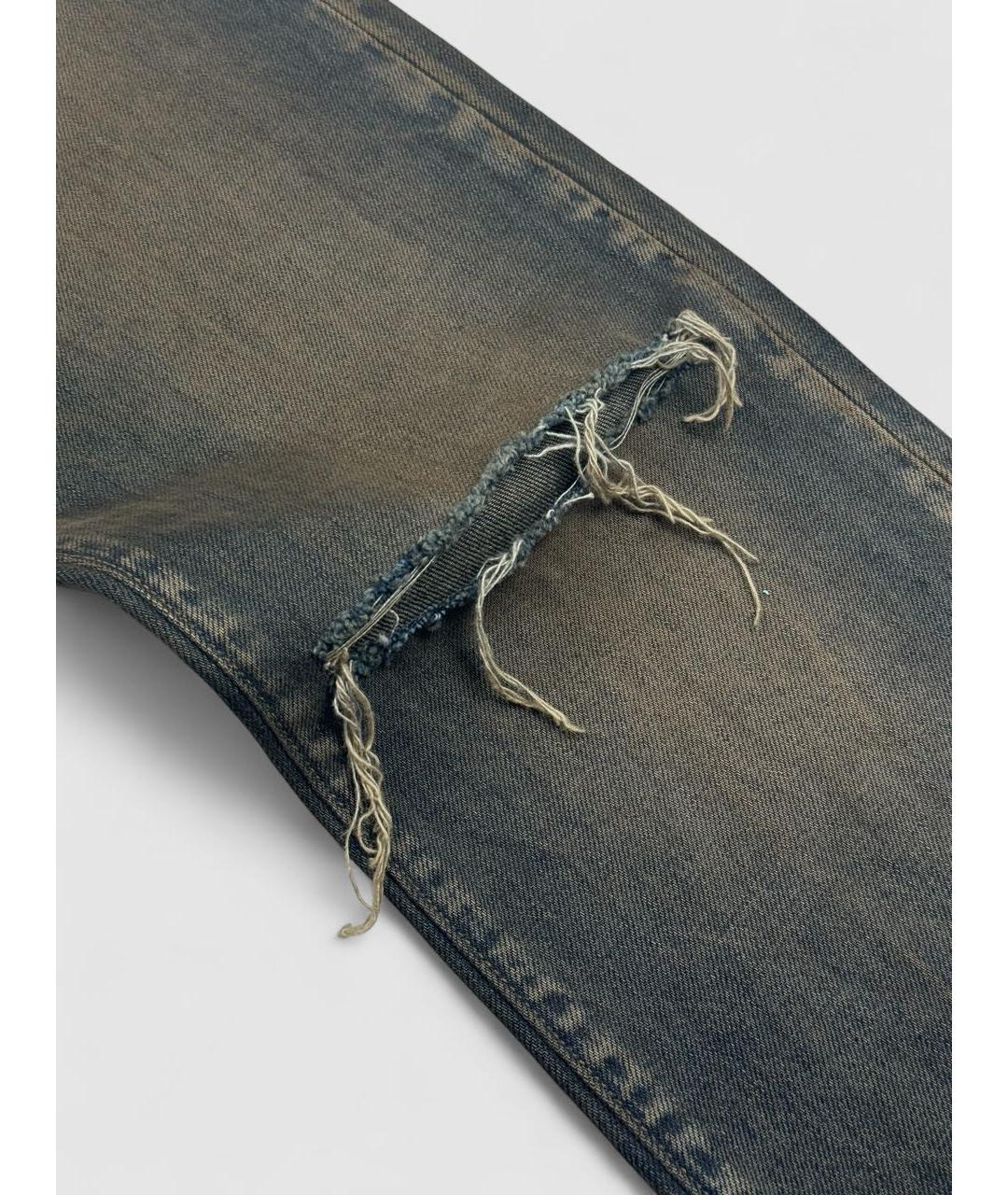 AMIRI Антрацитовые хлопковые прямые джинсы, фото 3