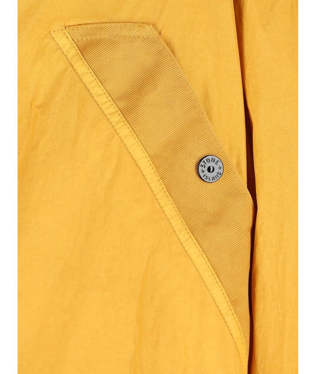 STONE ISLAND Горчичная полиамидовая куртка, фото 3
