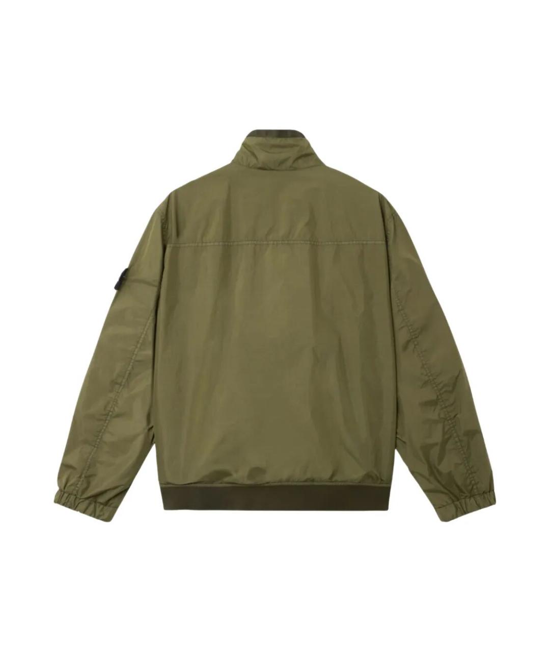 STONE ISLAND Зеленая полиамидовая куртка, фото 2