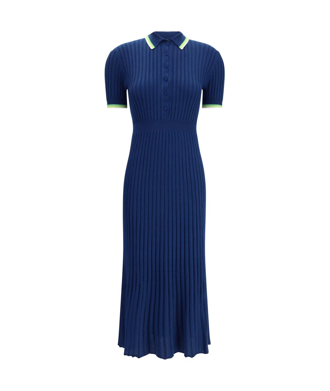 GABRIELA HEARST Синее шелковое повседневное платье, фото 1