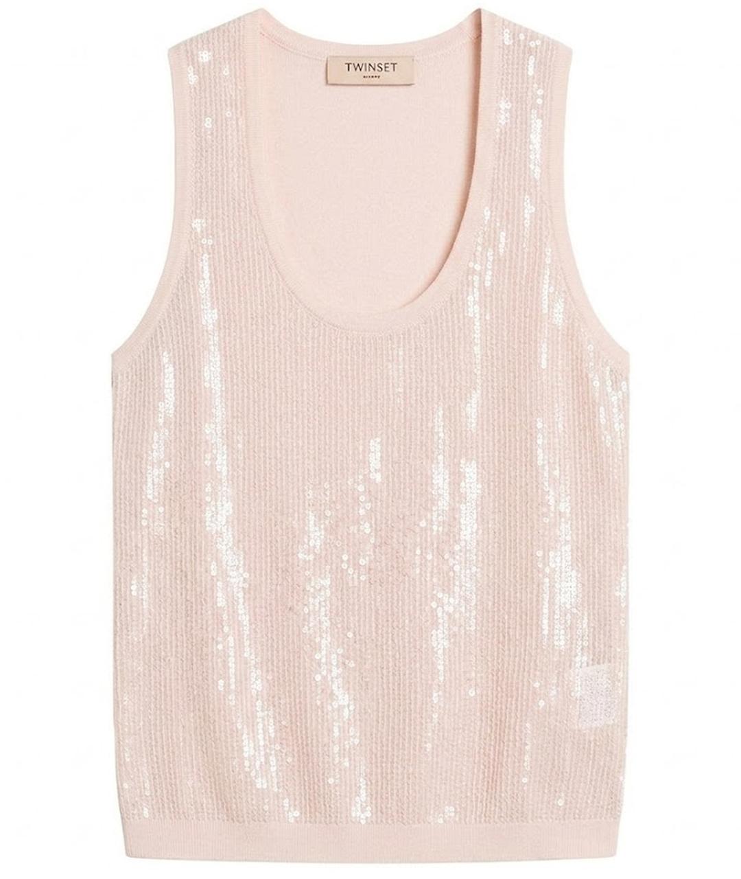 TWIN-SET Розовая майка, фото 1