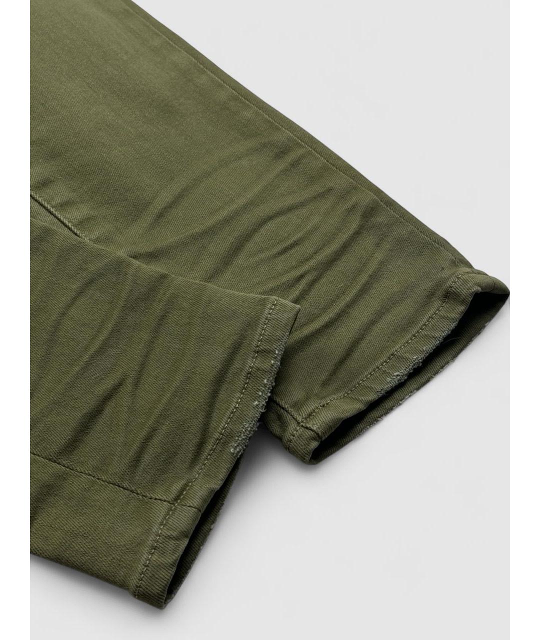 AMIRI Хаки хлопко-эластановые джинсы скинни, фото 5