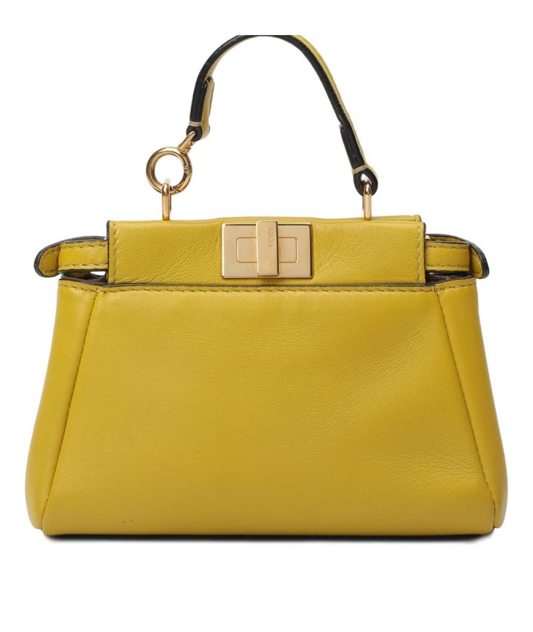 FENDI Кожаная сумка с короткими ручками, фото 2