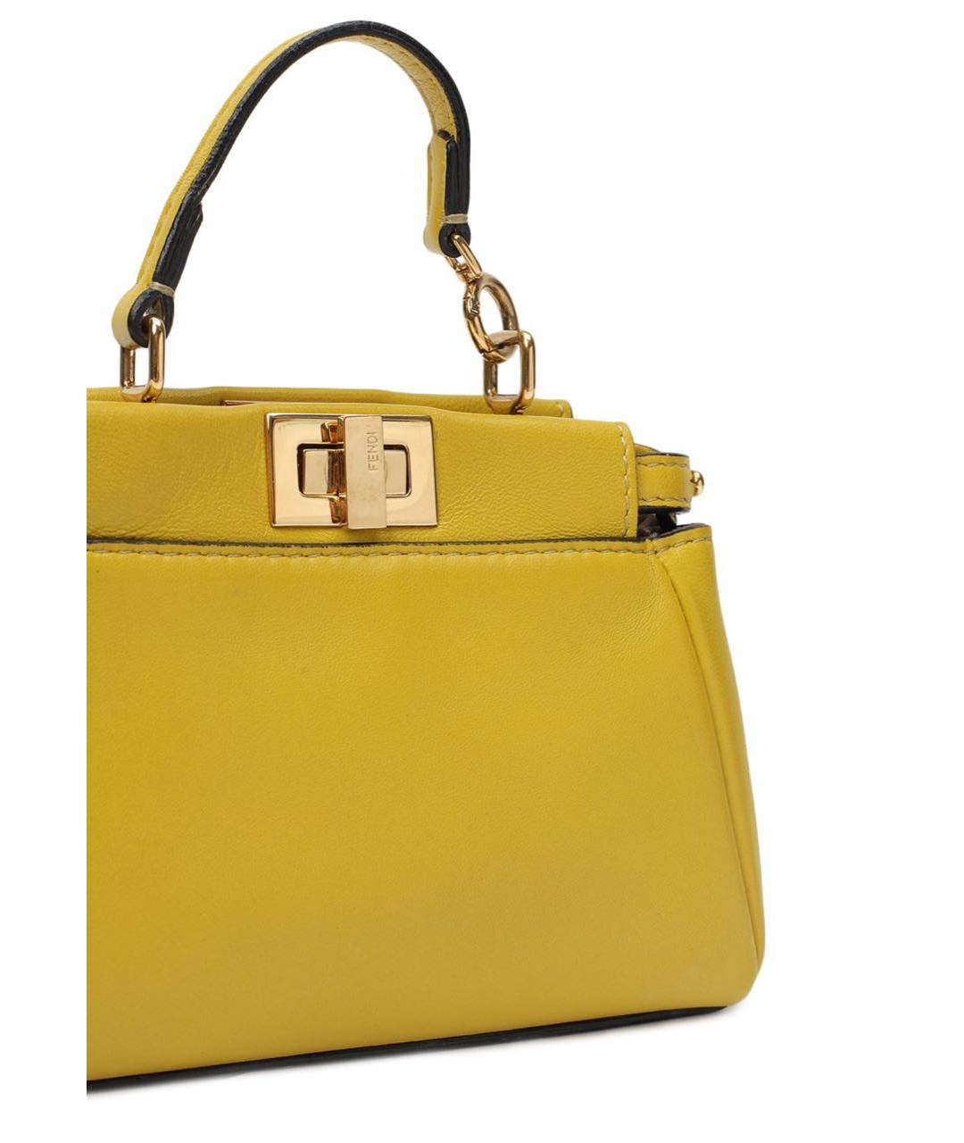 FENDI Кожаная сумка с короткими ручками, фото 5