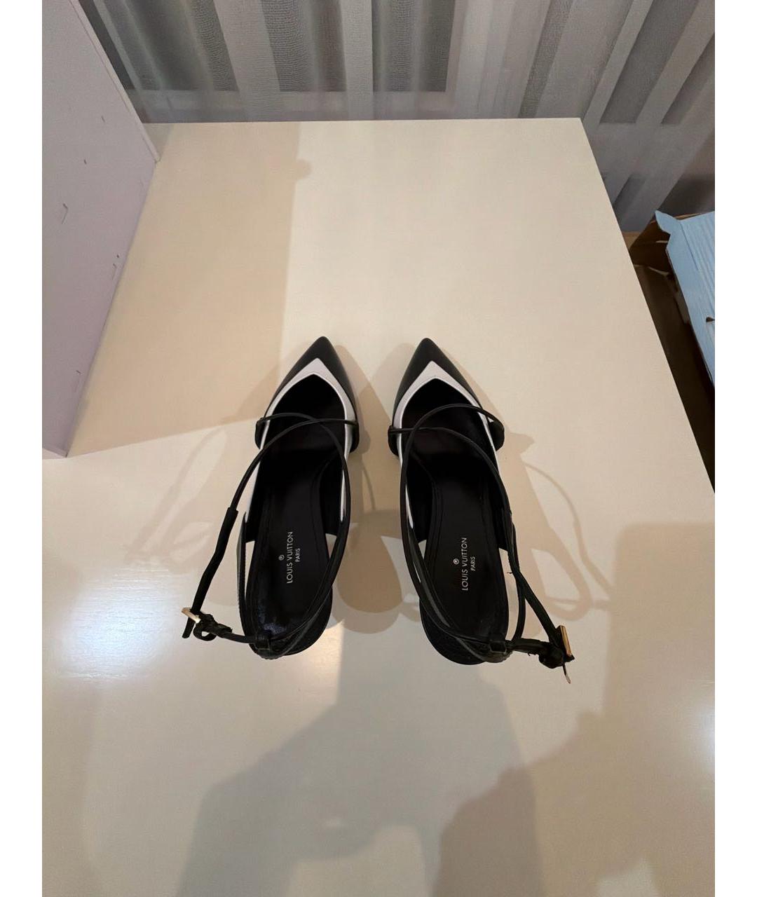 LOUIS VUITTON Черные кожаные туфли, фото 3