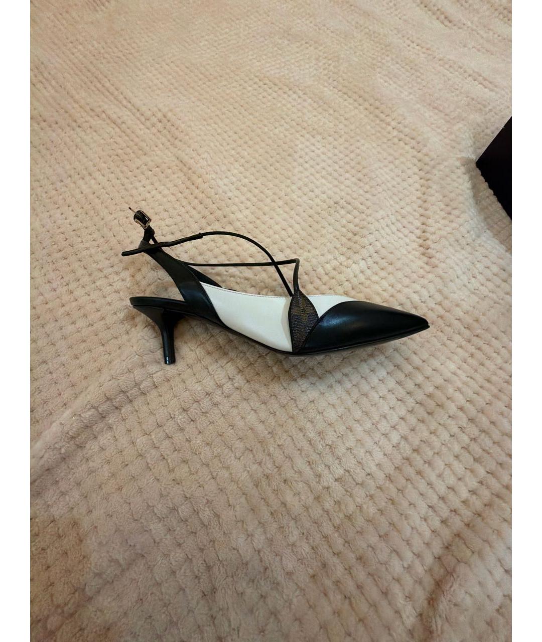 LOUIS VUITTON Черные кожаные туфли, фото 8