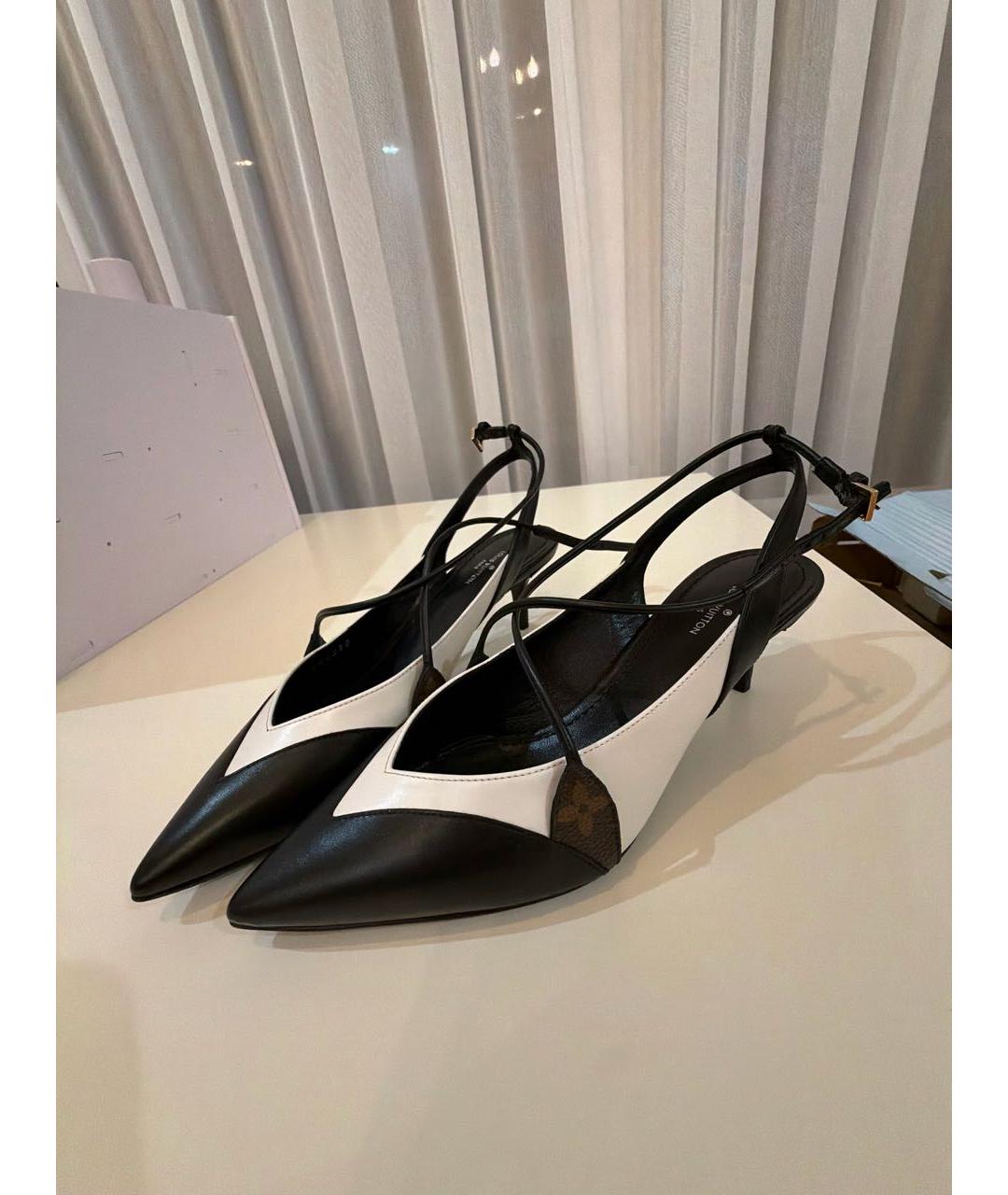 LOUIS VUITTON Черные кожаные туфли, фото 7