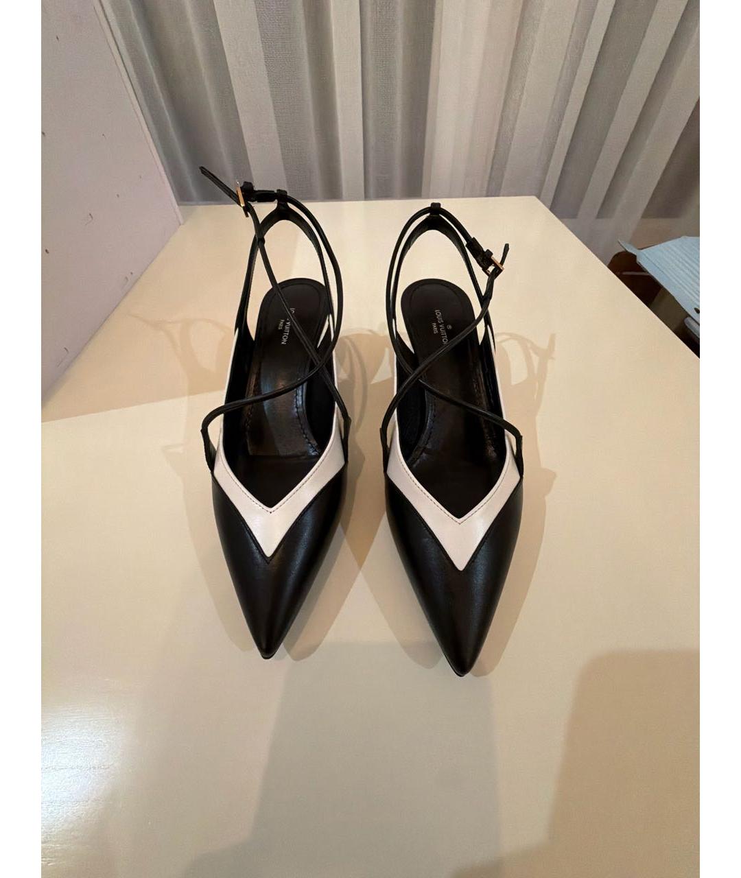 LOUIS VUITTON Черные кожаные туфли, фото 2