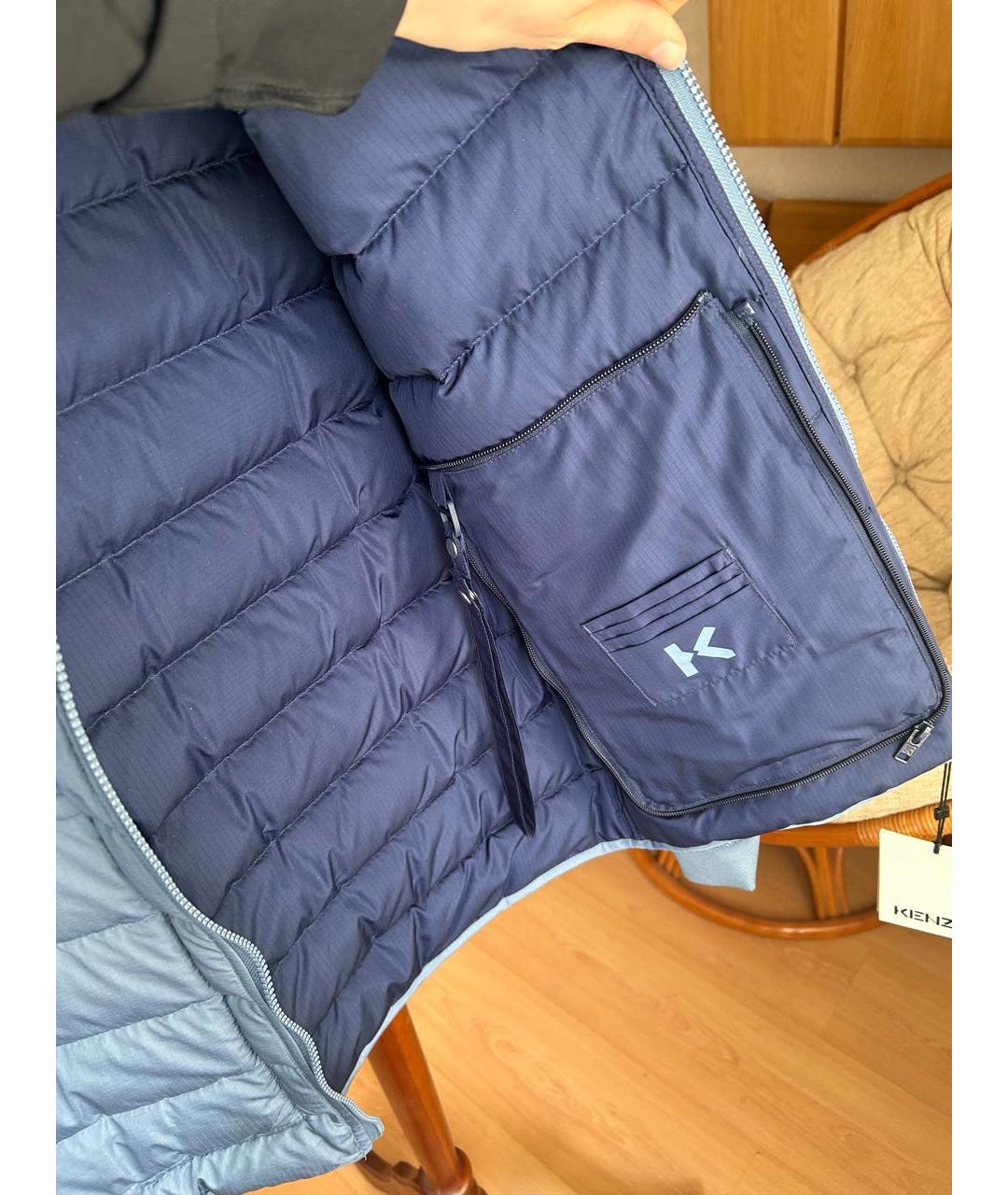 KENZO Голубая синтетическая куртка, фото 3
