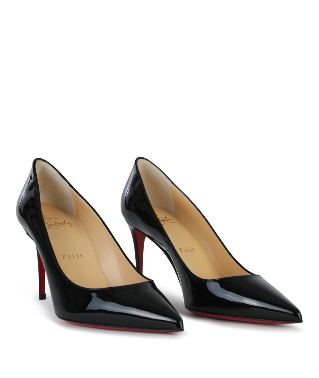 CHRISTIAN LOUBOUTIN Черные кожаные туфли, фото 2