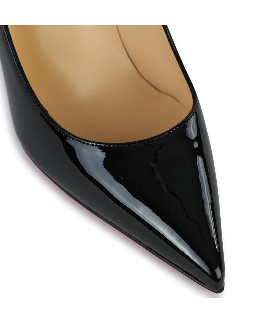 CHRISTIAN LOUBOUTIN Черные кожаные туфли, фото 4