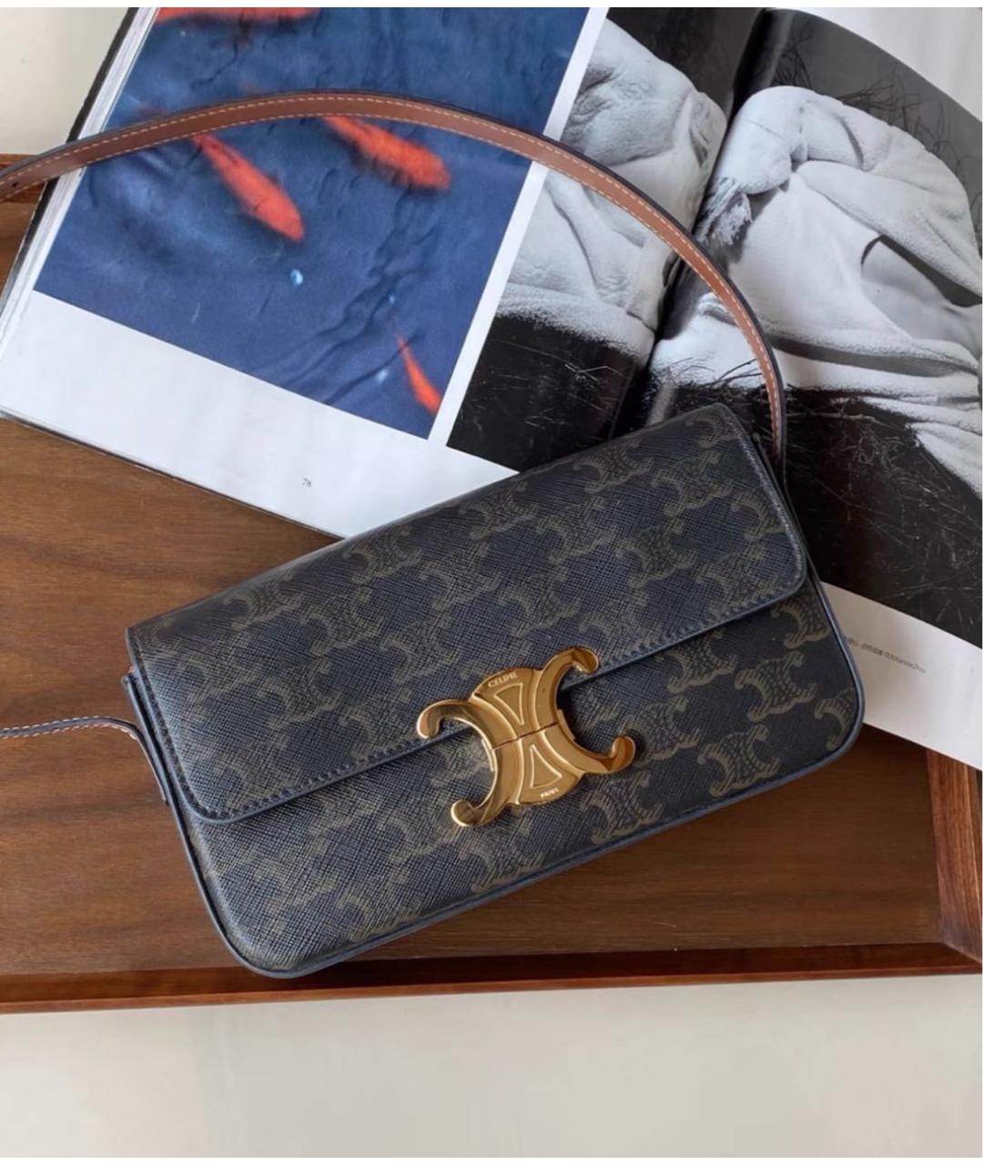 CELINE Коричневая сумка через плечо, фото 2