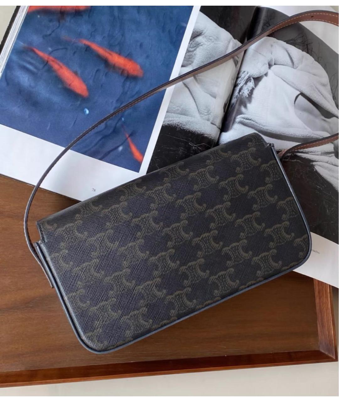 CELINE Коричневая сумка через плечо, фото 4