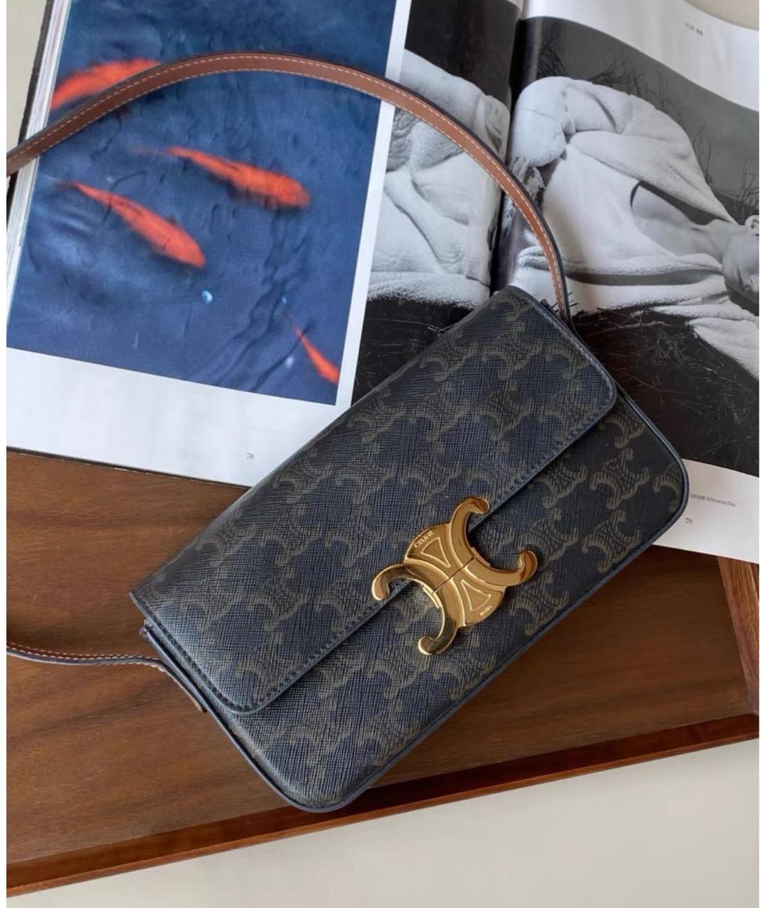 CELINE Коричневая сумка через плечо, фото 3