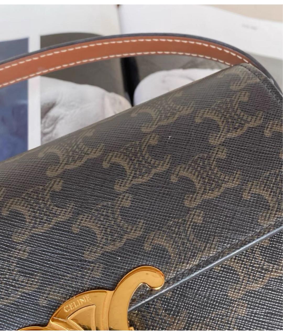 CELINE Коричневая сумка через плечо, фото 5