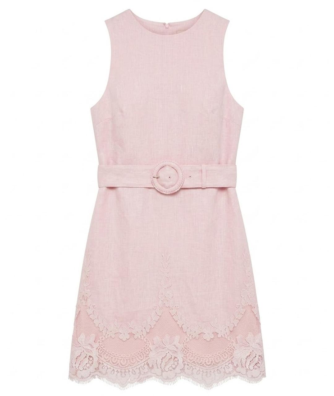 TWIN-SET Розовое хлопковое повседневное платье, фото 1