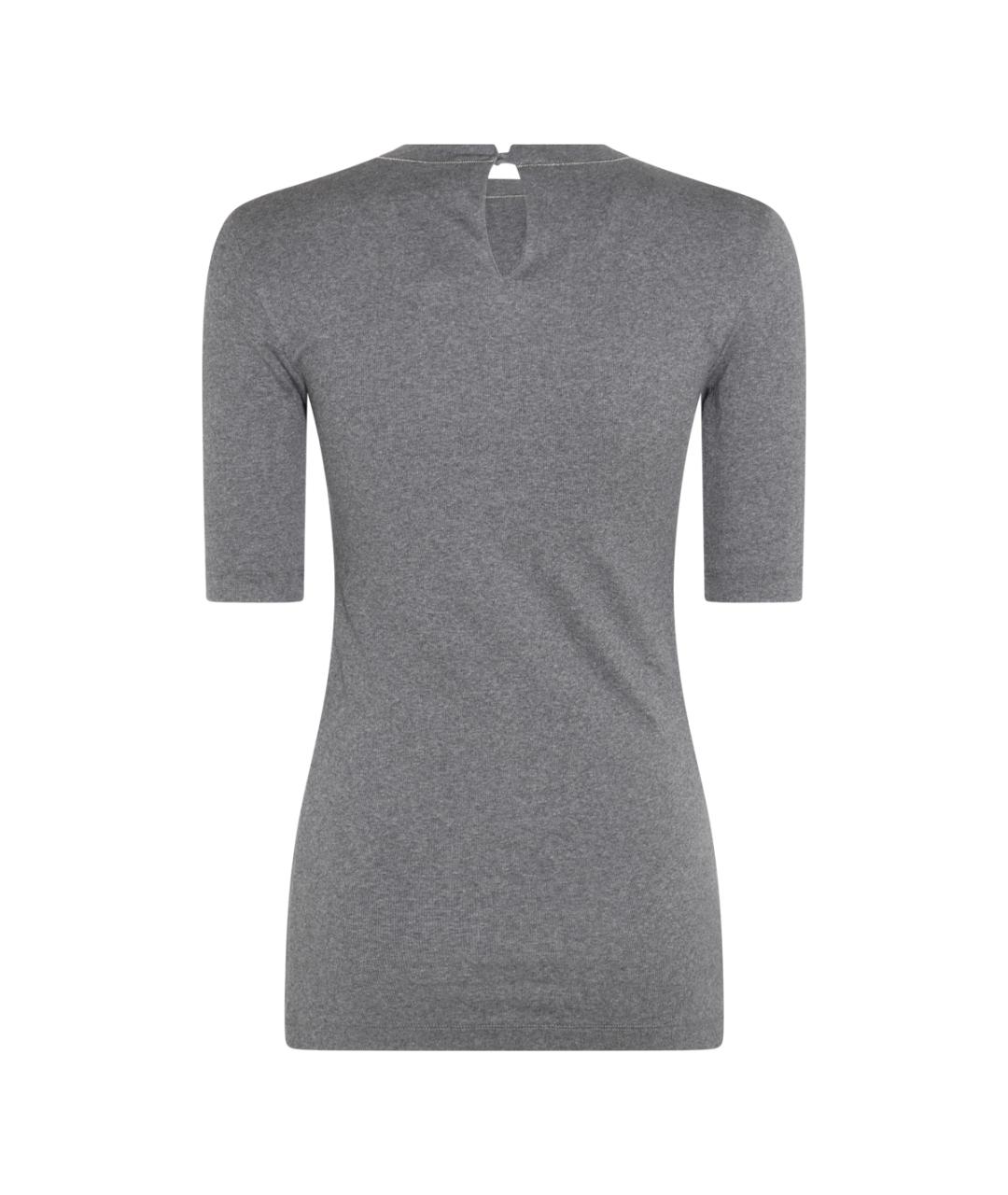 BRUNELLO CUCINELLI Серый хлопковый джемпер / свитер, фото 2