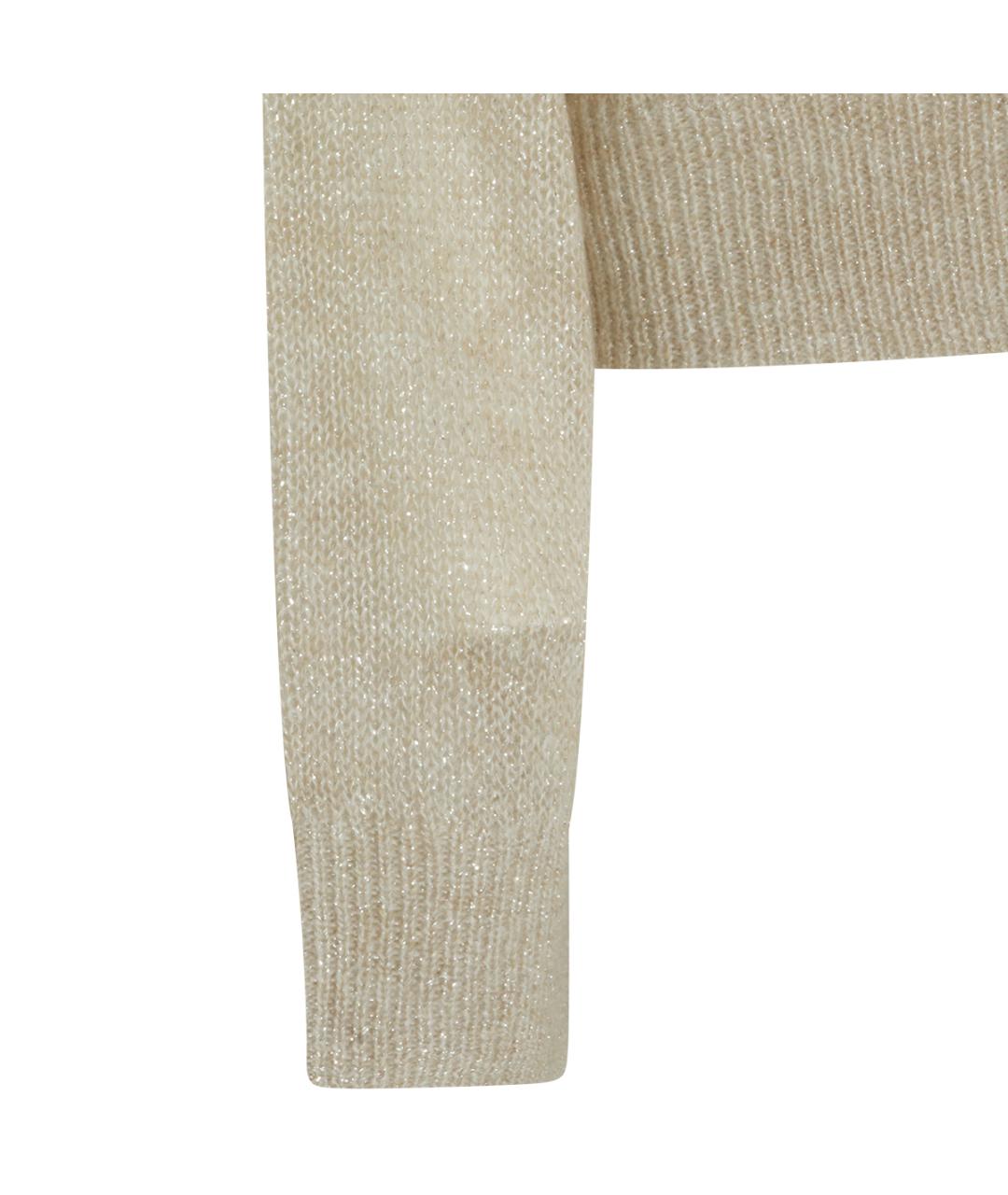 BRUNELLO CUCINELLI Бежевый шерстяной кардиган, фото 4